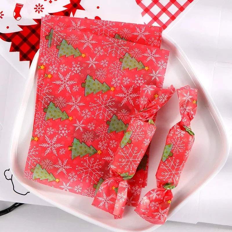 Christmas Candy Wrapper Nougat Wax Paper Aluminum Foil Toffee Candy Wrapping Paper