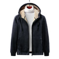 Hooded Thick Fleece Grey Coats Male Winter Streetwear Outerwear Mens Jacket Plus Size 7XL