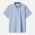 Men's Lightweight Stretch Polo Shirts Short Sleeve Solid Color Button Down Polo Shirts