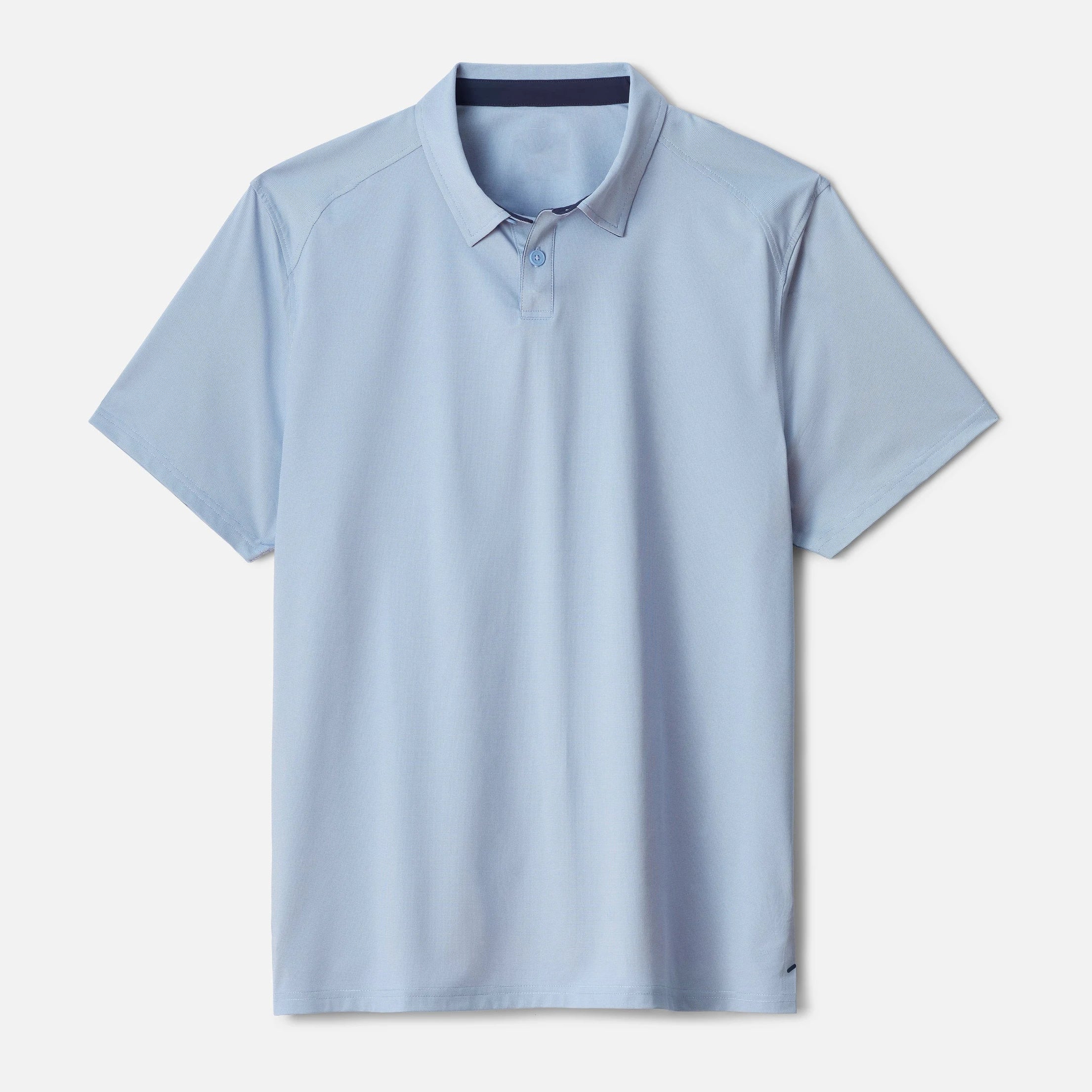 Men's Lightweight Stretch Polo Shirts Short Sleeve Solid Color Button Down Polo Shirts