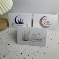 6PCS Muslim Holiday Eid Message Card Thank You Ramadan New Year Birthday Card for Eid Festival in Stock Holiday Cards XJ0540