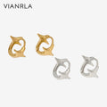 VIANRLA 18K Gold Earring 925 Sterling Silver Jewelry Hoop Earring Star Lovely Style