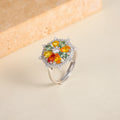 C4779 Abiding Fine Jewelry Wholesale Price Natural Colorful Sapphire Gemstone 925 Sterling Silver Adjustable Rings for Ladies