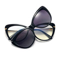 91518  Hot Sales Ready Stock  Frames Glasses with Sunglasses Polarized Magnetic Clip on Sunglasses