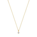 Simple Design Floating Diamond Solitaire Necklace Gold Necklace for Women