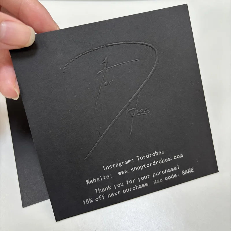 Luxury Custom Emboss Thank You Cards for Small Business Printing Thank You for Your Purchase Card