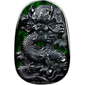 Certified Grade a Natural Ink Green  Jadeite Ink Jade Domineering Dragon Jade Pendant Zodiac Dragon Ice Seed Pendant Wholesale