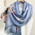 100% Mulberry Silk Long Scarf for Women Large Sunscreen Shawls Wraps Fashion Designer Scarf Lightweight Wraps