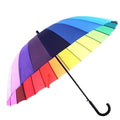Wholesale Customizable Advertising Classic Design Straight 24K Umbrella 24 Color Umbrella 24 Ribs in Japan rainbow Umbrella
