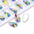 QIYI Wholesale Drop FlatBack Bevel Stone Glass Crystal AB Flat Back Coloful Rhinestones Buttons for Bouquet Rhinestones