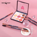 Beauty Planet Black Professional Dual Ended Eyeshadow Eyelash Blending Flat Brush with Wood Handle Eyeshadow Brush Custom