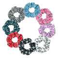 100pcs Football Printed Hair Scrunchies Girls Sports Scrunches Wholesale Elastic Hair Tie Bun Ponytail Holder Hair Accessories