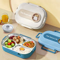 304 Stainless Steel Thermal Bento Lunch Box 4 Compartment Leakproof School Kids Food Container With Soup Bowl