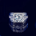 Men's Moissanite Wedding Ring S925 Silver Solitaire Ring 3Carat D Color VVS1 Clarity Moissanite Engagement Rings for Men