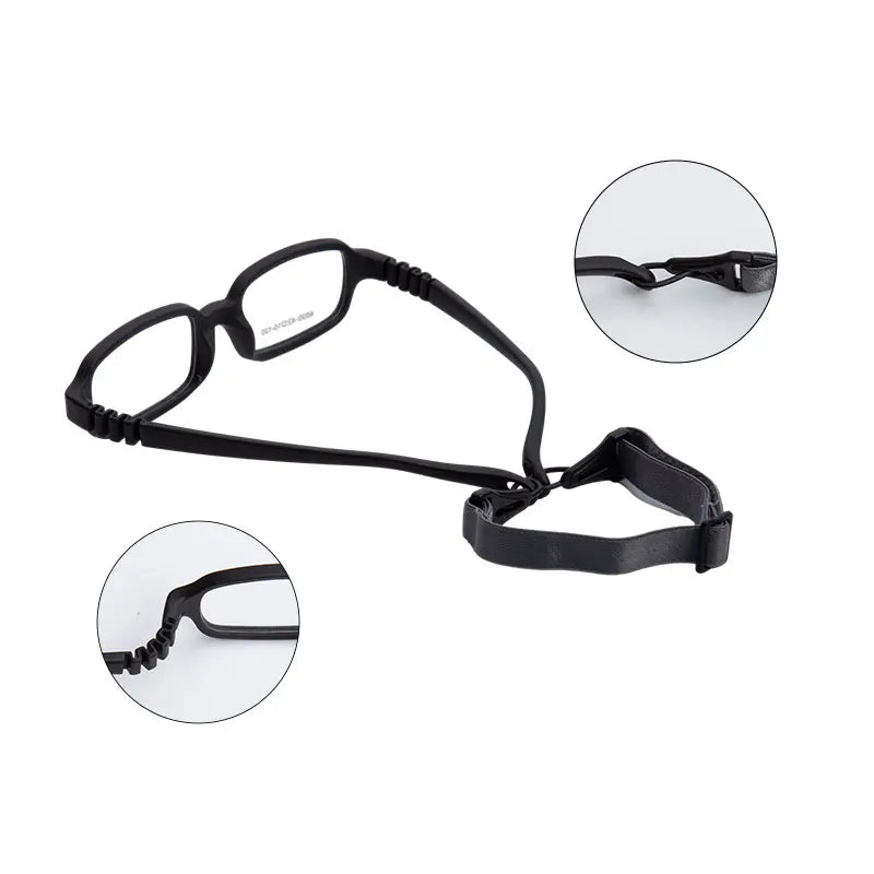 Wholesale Price MEIJIN Fashionable Silicone Kids Eyeglasses Optical Frames for Children Girls Boys with Strap