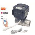 FCC ISED ODM OEM Factory WiFi Zigbee Tuya Smart Life Electric Shut off Ball Valve Timer Remote Water FLow Control 1/2  Inch 3/4