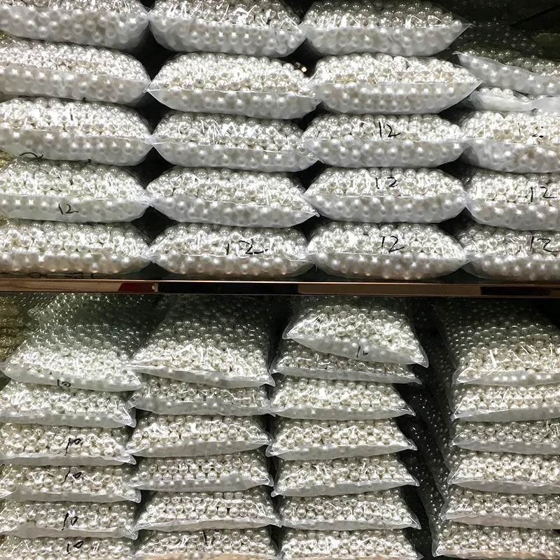 Wholesale 1mm-30mm  Loose Beads ABS Pearl Beads Bulk for Jewelry Making