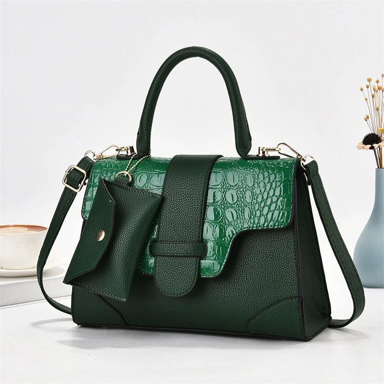 2026 Custom logo Fashion Wholesale Vintage Green Purses and Handbags Girls