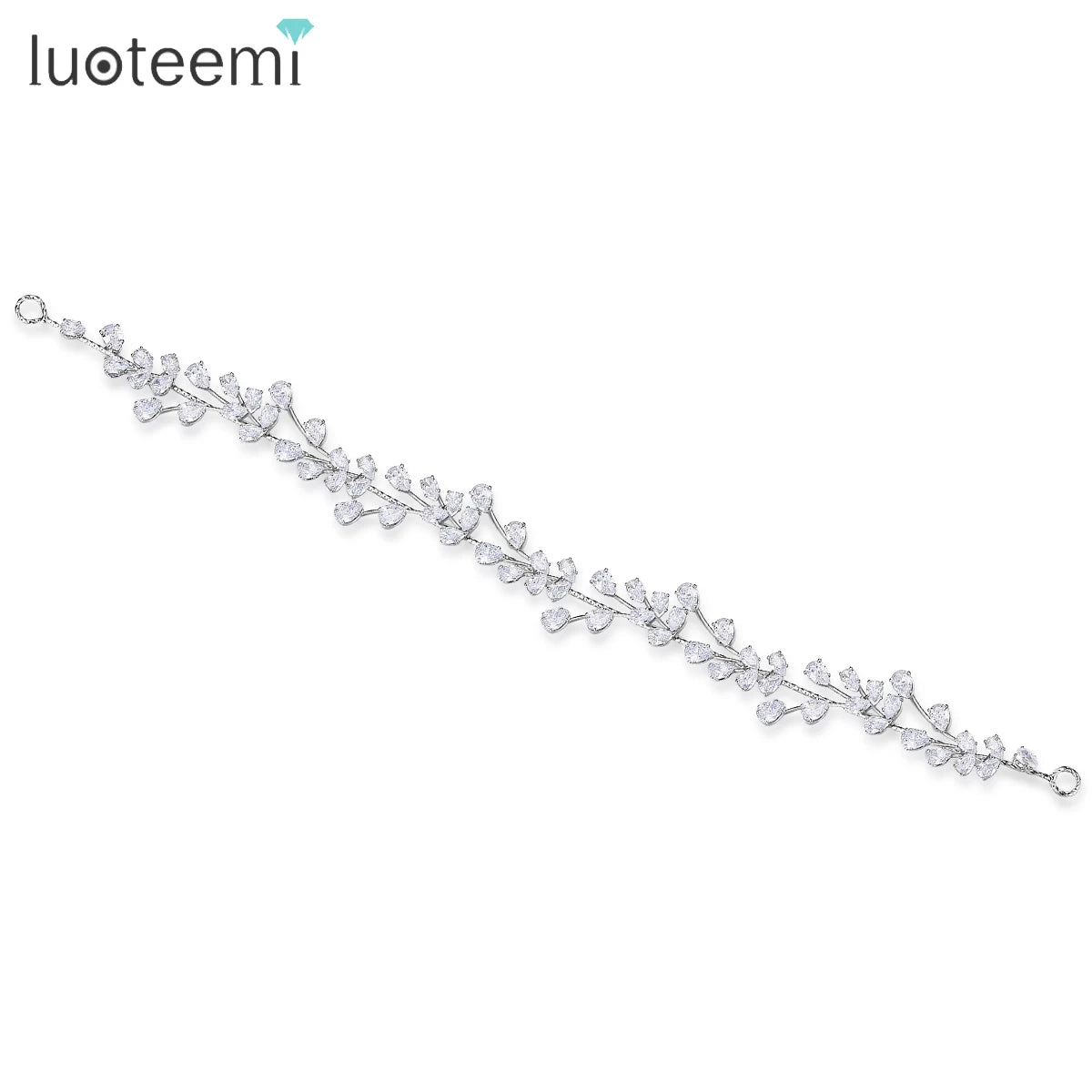 LUOTEEMI Hair Luxury CZ Hairband Woman Bridal Jewellery Handmade Party New Arrival Wedding Designer Jewelry