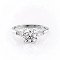 Wholesale Custom 14K White Golid Gold Six Claws Moissanite Ring Gra Certified 2ct 8mm D Color Moissanite Engagement Rings