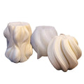 2024 INS Irregular Geometric Wave Art Large Scented Candles Decorative Flowers Wreaths and Plants Modern Silicone Candle Molds