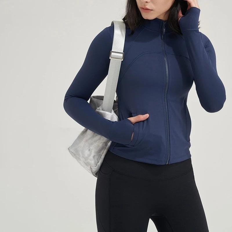 2025 New Yoga Wear Coat Women's Spring Sports Workout Clothes Fashion Long Sleeve Quick-drying Sports Jacket Yoga Top