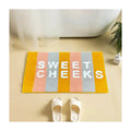 Plaid Tufted Non-slip Bathroom Mat Soft Floor Mat with Strong Water Absorption