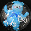 Baby Shower Transparent Baby Boy Girl Bear Bubble Ball Kids 1st Birthday Party Blue Pink Helium Balloon Gender Reveal XJ0720