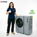 10.8kW R32 ErP A+++ Air Source Heat Pump Gas Metal Commercial & Household Swimming Pool & DHW Heater WiFi Control Energy-Saving