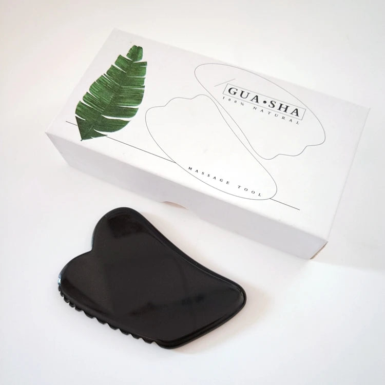 2026 factory price black obsidian spiky shape guasha tool