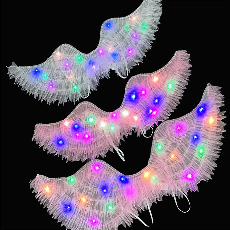 Colorful LED Angel Fairy Butterfly Luminous Wings for Kids' Party or Birthday Decorations for Diwali or Christmas