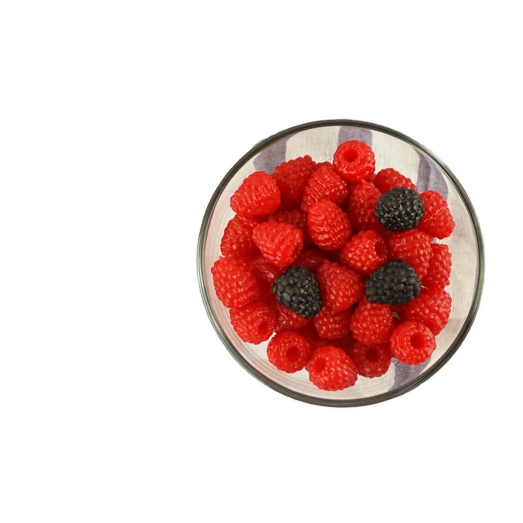 100Pcs/lot Simulation Raspberry Mulberry Fruits Flat Back Resin Cabochon Fit Phone Decoration DIY Scrapbooking Craft Accessories