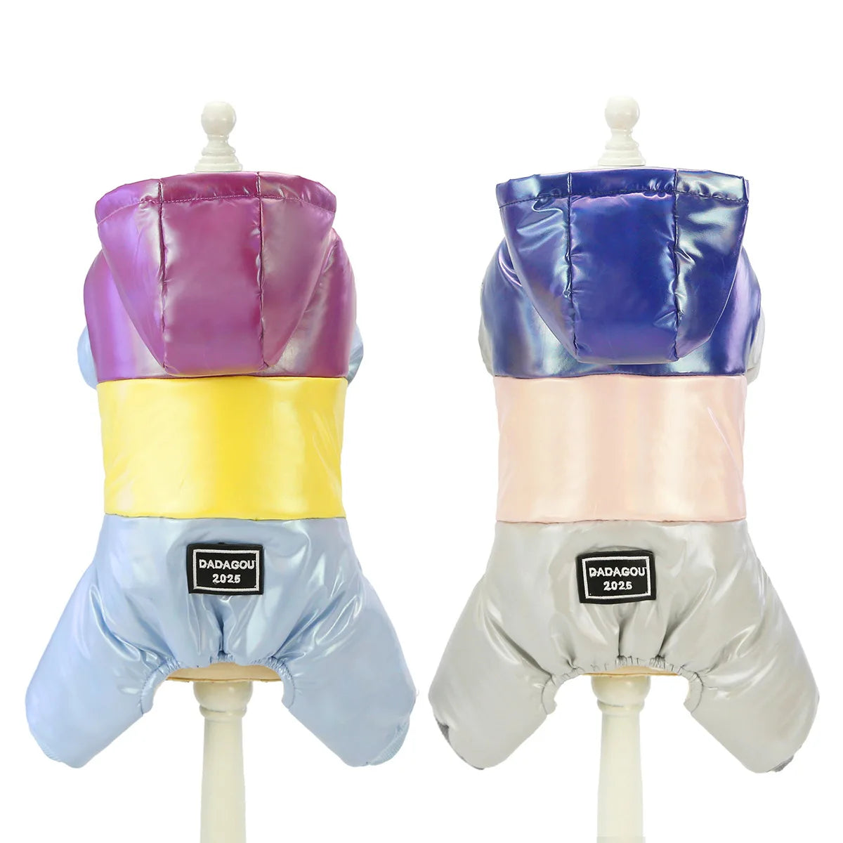 Down Filled Padded Four Legged Parka for Teddy Bears and Small Dog Breeds