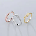 Classic Cute Design S925 Sterling SilverCZ Pave Leaf Finger Ring Women J0441