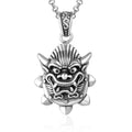 Japanese Monster Face Design Titanium Steel Casting Necklace Domineering Men Personality Pendant Fine Pendants & Charms Jewelry