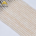 Goldleaf Wholesale 5-6mm White Freshwater Pearl Strand 5A Quality Round Loose Pearls for Jewelry Making Natural Freshwater Pearl