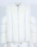 2023 New Fashion Genuine Leather Women's Winter Jacket Natural Fox Fur Coat Thick Warm Streetwear Locomotive Casual Short