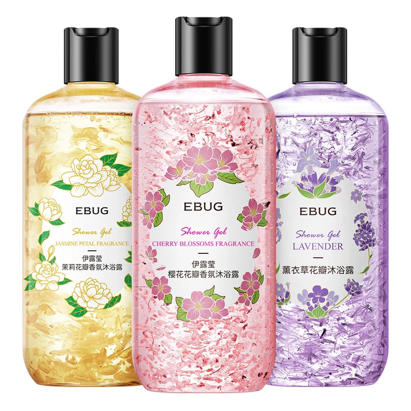 Private Label EBUG Body Wash Cleaning Refreshing Jasmine Cherry Lavender Shower Gel