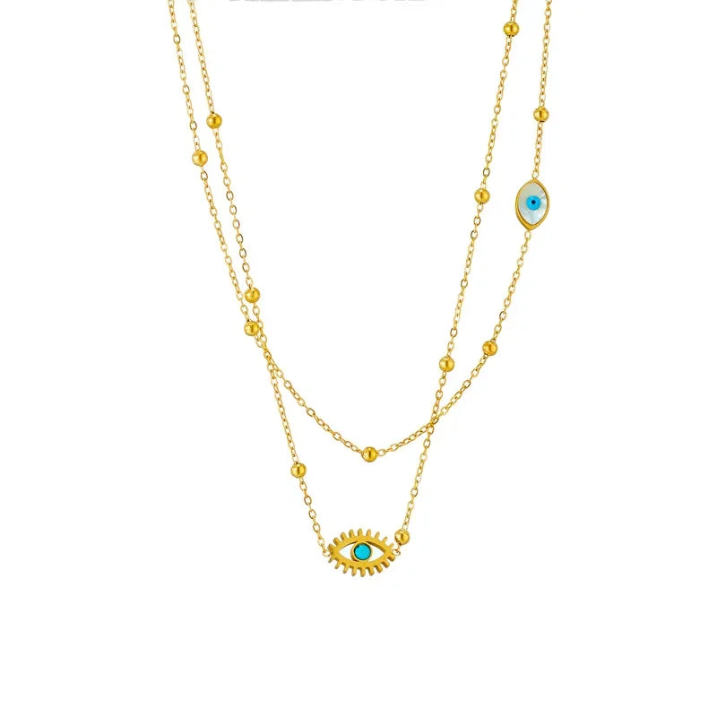 Europe America Multi-layer Triangle Accessories Necklace Sweater Clavicle Chain Jewelry Necklaces
