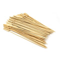 Wholesale 12cm Bamboo Flat Skewers Custom Natural Burger Kebabs with Customized Logo Bamboo Paddle Skewers