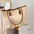 Elegant Shoulder Bags for Women Texture Pu Leather Daily Ladies Tote Bag Simple Portable Female Handbags with Pendant