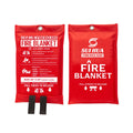 CE Certified Fiberglass Fire Blanket 1.2m X1.2m & 1.5m X1.5m | up to 1100Â°C Heat Resistance | for Home/Kitchen