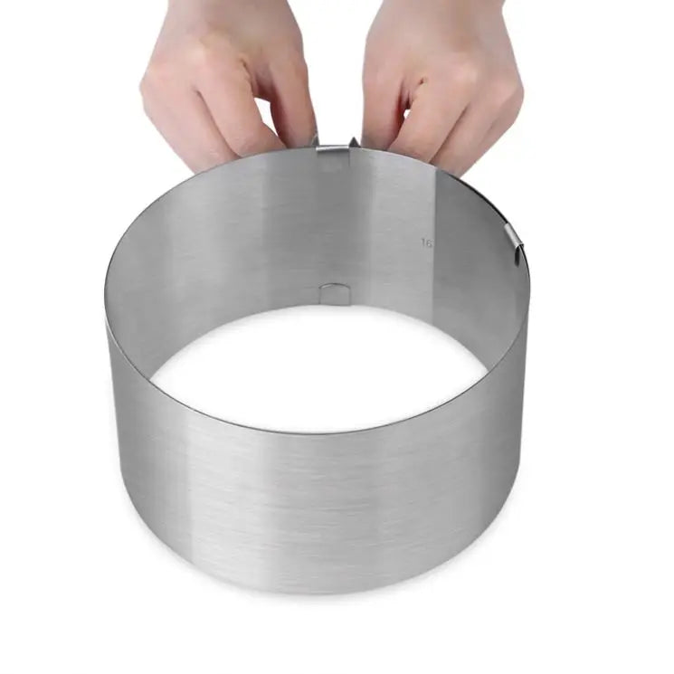 6 - 12 Inch Adjustable Round Stainless Steel Cake Mold Mousse Ring
