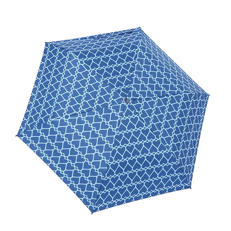 Lotus Modern Design Carry Bag with Black Coating Clear Folding Umbrella for Rainy and Sunny Days Manual Control