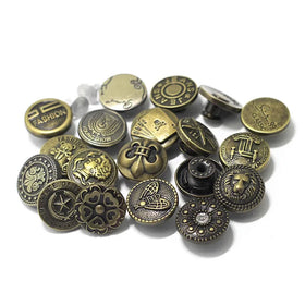 Eco-Friendly Nickel Free Jeans Button Rivet Brass Metal Fastener for Sustainable Denim Fashion Clothing Accessories