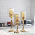 Home Decor Gold Metal Candle Holder Wedding Party Christmas Candle Holder Art Gift