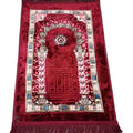 Wholesale Striped Pattern Raschel Blanket Muslim Quilted Digital Printing Raudhah Sejadah Travel Prayer Mats