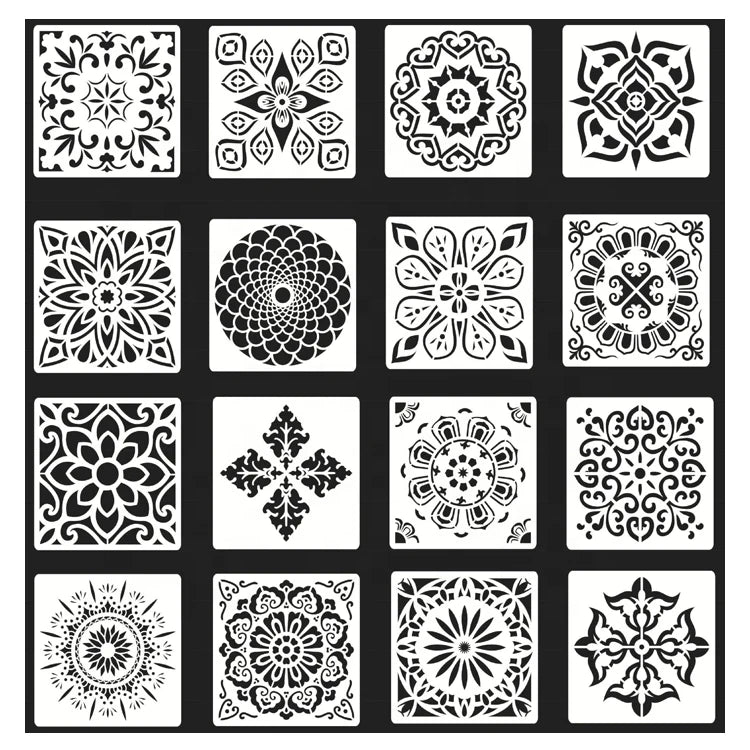 Design Your Own Stencil Mandala Flower Stencils Template for Painting on Walls Stencils
