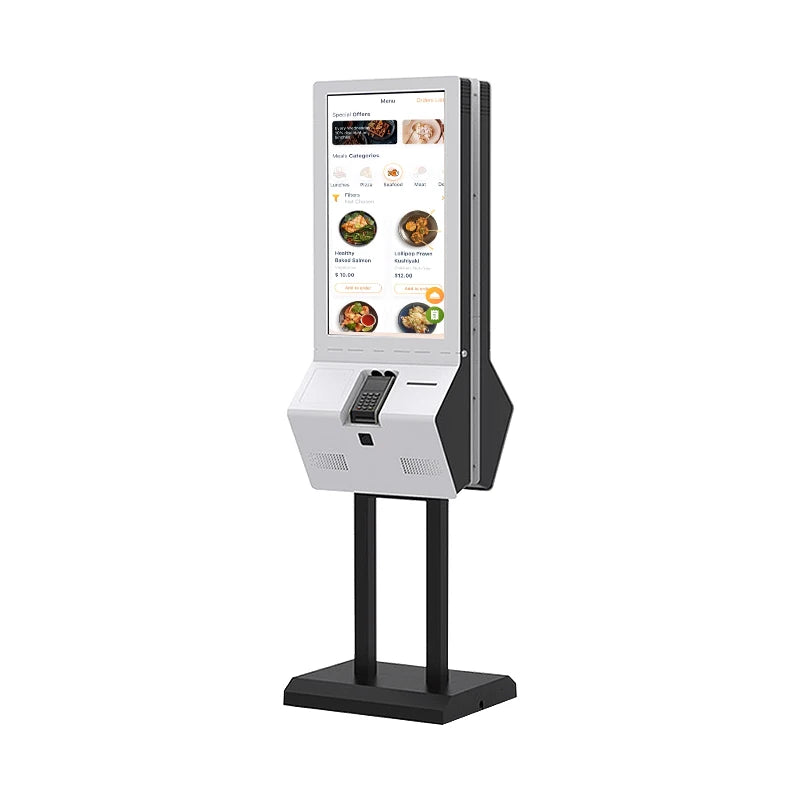 27 Inch Slim Self-Service Kiosk - Wall/Stand Mount Bill Payment Terminal with Touch Screen
