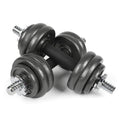 15kg Cast Iron Dumbbell Set Hand Weight with Solid Dumbbell Handles Changed Into Barbell Handily Perfect for Bodybuilding